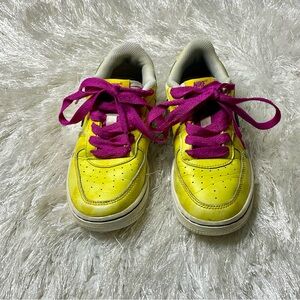 Nike Air Force 1 Peace Love Basketball Shoes Yellow AF1 DC7321-700